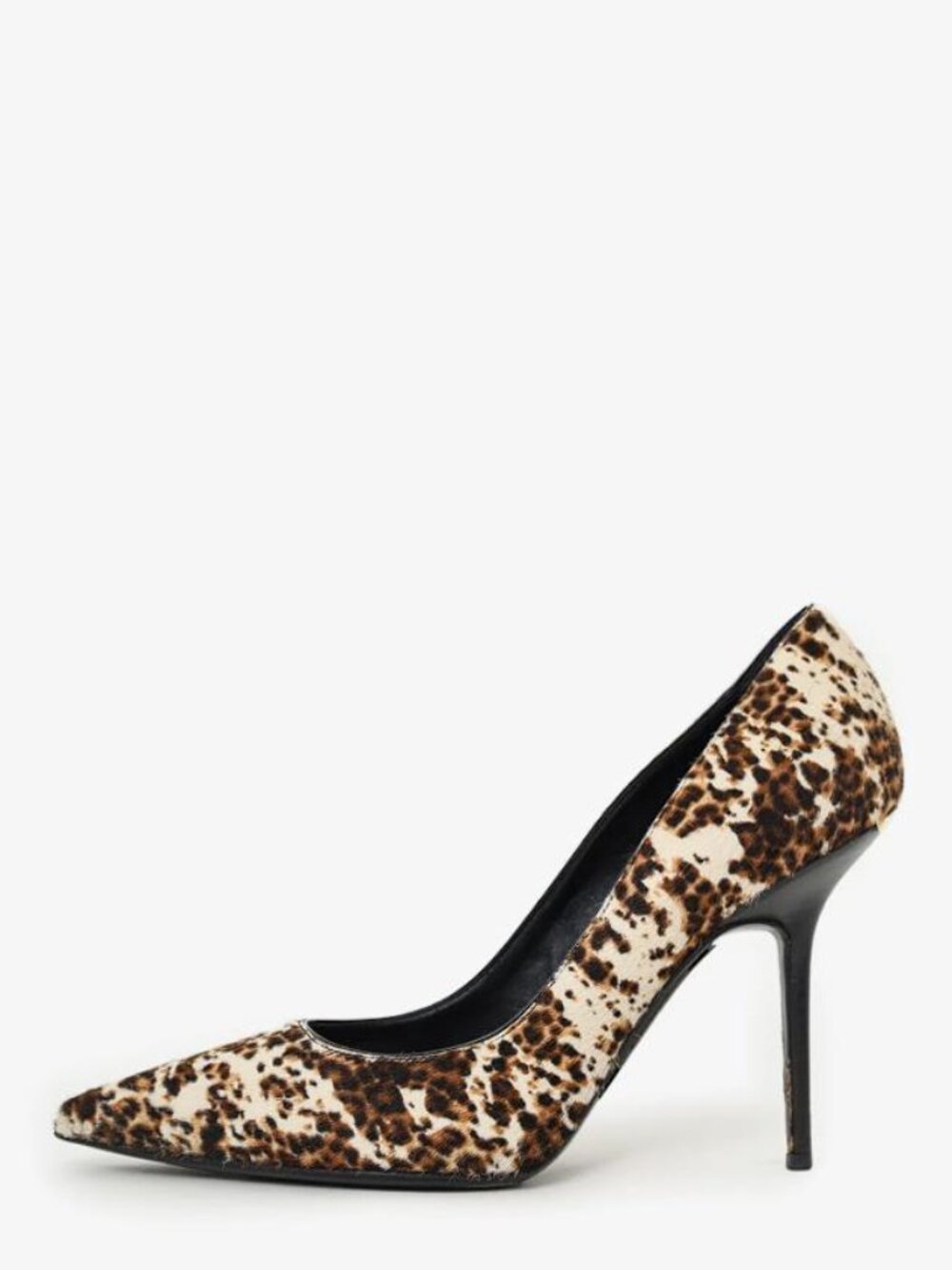 BURBERRY Women's Leopard Print Ponyhair Pointed Heels Size 39.5/US9.5 - Picture 2 of 13